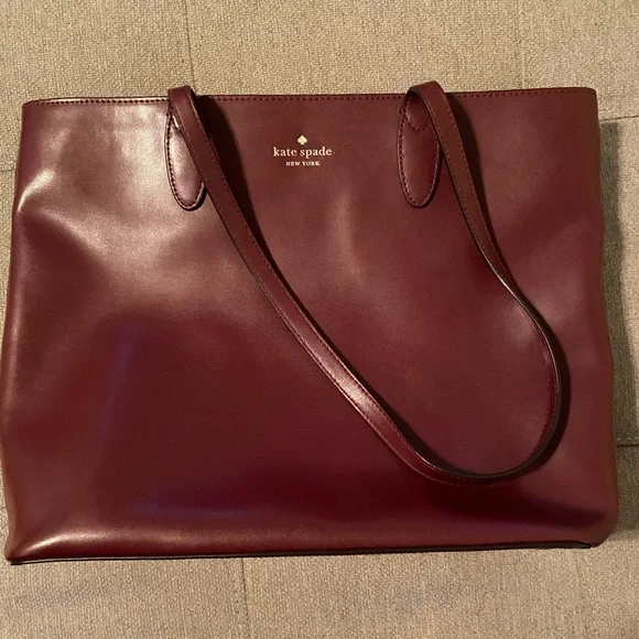 Kate spade bag, Used. kate spade | Bags | Red Leather Kate Spade Tote Bag Never  main image 3